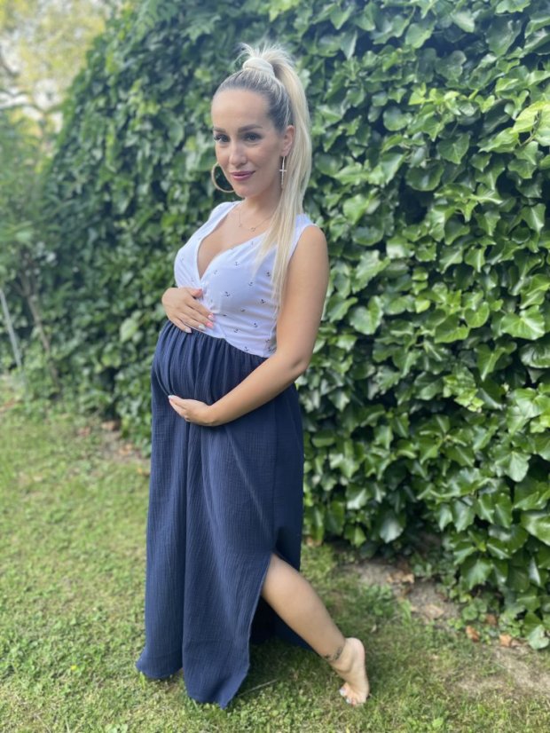 Dlhé tielkové šaty - MAMA a DCÉRA – kotvičky