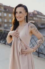Šaty "Aura" - béžové