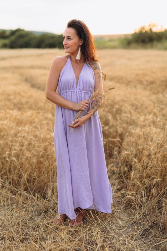 Mušelínové šaty Aria - MAMA  a DCÉRA - rôzne farby a vzory