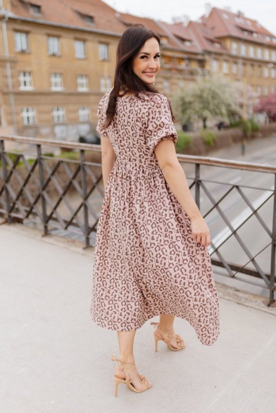 Šaty "Boho Breeze" MAMA A DCÉRA - leopard