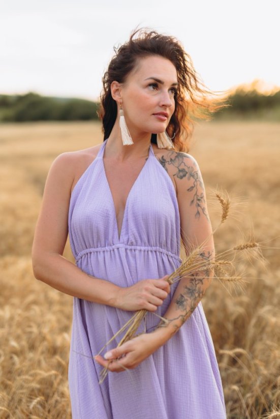 Mušelínové šaty Aria - MAMA  a DCÉRA - rôzne farby a vzory