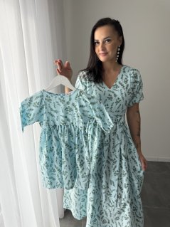 Šaty "Boho Breeze" MAMA A DCÉRA - mint leaves