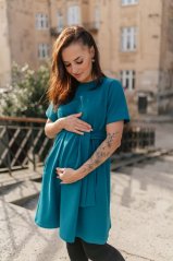 Šaty "Luna" Basic - MAMA a DCÉRA – Petrolejové