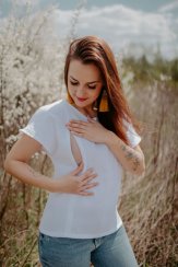 Mušelínová blúzka na dojčenie - biela