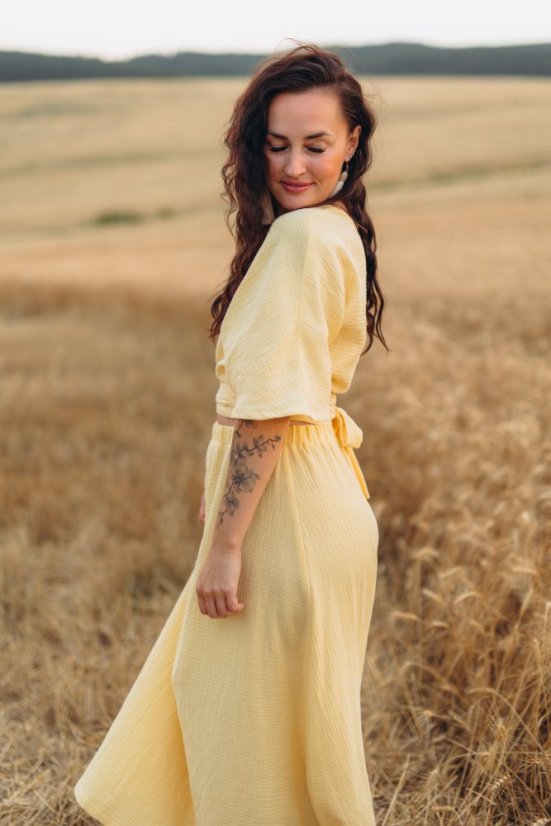 Mušelínový kimono top Elia comfy - rôzne farby a vzory