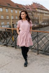 Šaty "Luna" Basic NEKOJO – Staroružová