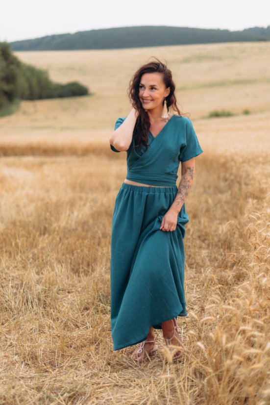 Mušelínový kimono top Elia short - rôzne farby a vzory