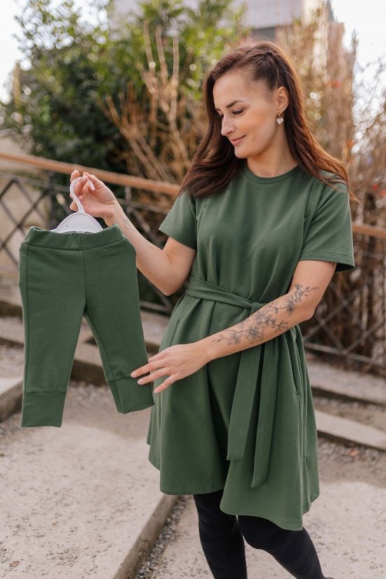 Ačkové šaty a MATCHY tepláčky MAMA a SYN/DCÉRA– Rôzne farby - Veľkosť: XXS