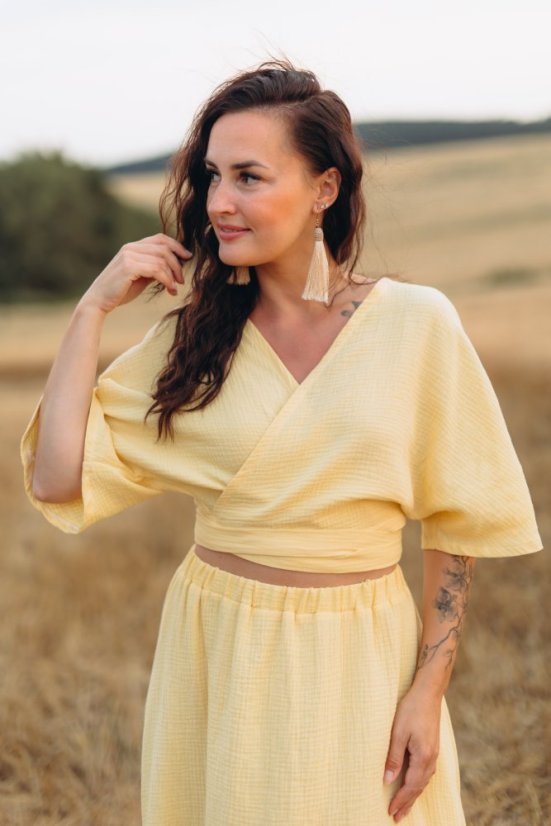 Mušelínový kimono top Elia comfy - rôzne farby a vzory