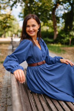 Šaty „Boho Cotton“ – royal blue