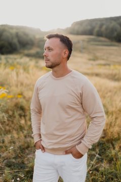 Pánska mikina/svetrík - béžová