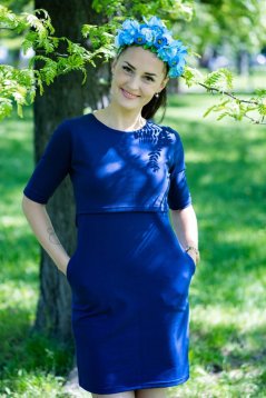 Rovné šaty – Kráľovská modrá