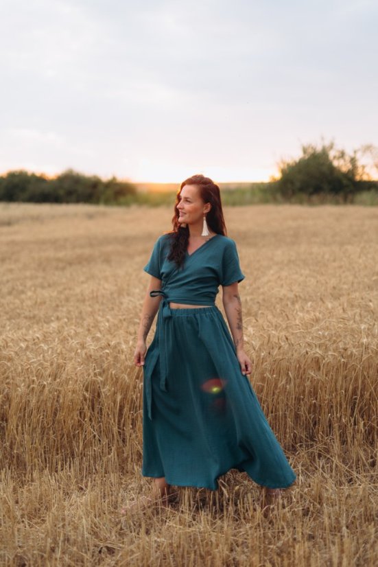 Mušelínový set Elia Wrap short - rôzne farby a vzory