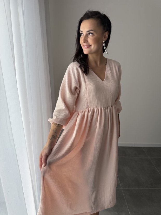 Šaty "Boho Breeze" MAMA A DCÉRA - marhuľka