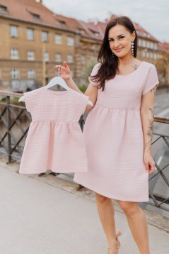 Bavlnené šaty "Waffle" - MAMA A DCÉRA – Rôzne farby