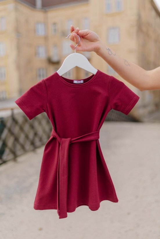 Šaty "Luna" Basic - MAMA a DCÉRA – Bordové