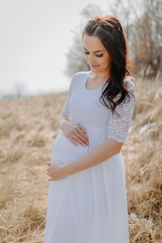 Tehotenské svadobné šaty – Mellien