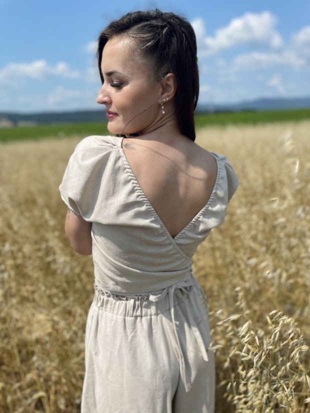 Ľanový 3/4 zavinovací set - rôzne farby