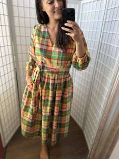 Šaty "Boho Flannel" - Autumn Tartan 🍂