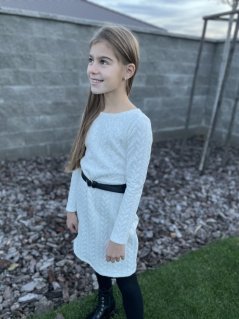 Dievčenské rovné svetríkové šaty - rôzne farby