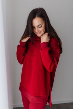 Asymetrická teplá mikina – rôzne farby