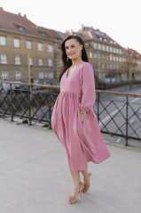 Šaty "Boho Breeze" - tmavá staroružová