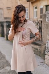 Šaty "Luna" Basic - MAMA a DCÉRA – Beige