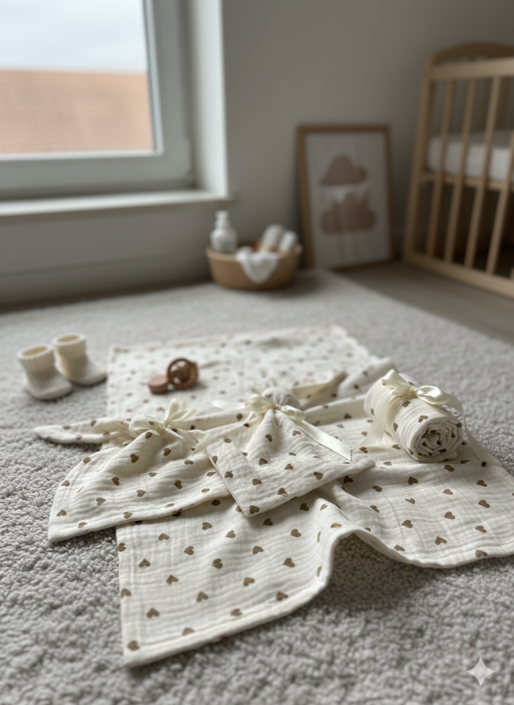 Pre bábätká (0-12m) - Farba mušelínu - dvojitá gázovina - Ružový leopard