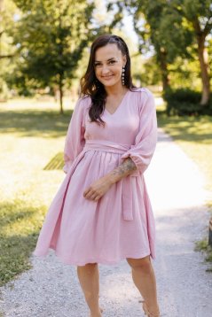 Šaty "Boho Breeze" - púdrová staroružová