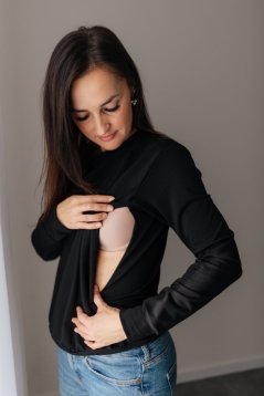 Dámska tenká mikina - čierna