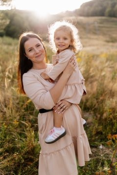 Šaty "Luna" belle - MAMA a DCÉRA – Beige