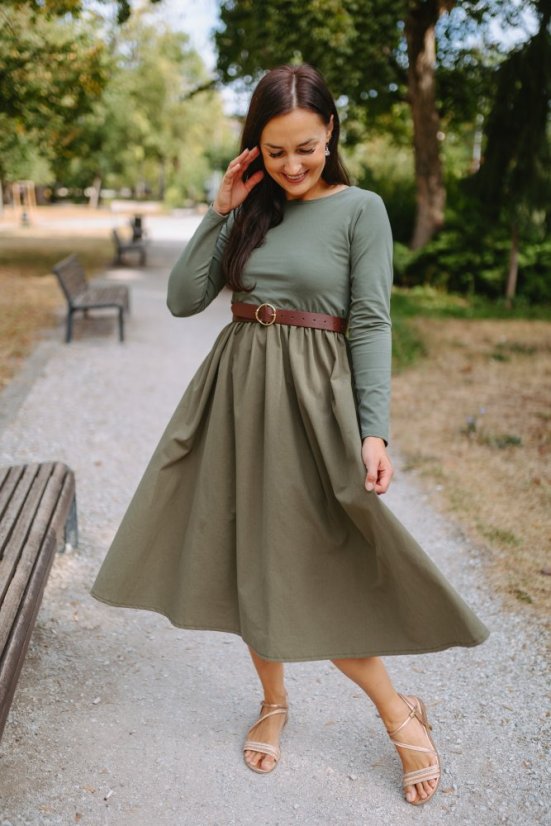 Šaty „Amélia“ – khaki