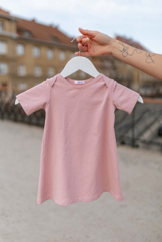 Šaty "Luna" Basic NEKOJO - MAMA a DCÉRA – Staroružová