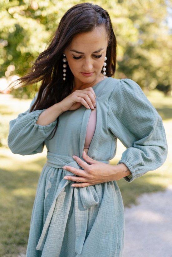 Šaty "Boho Breeze" - púdrová mäta
