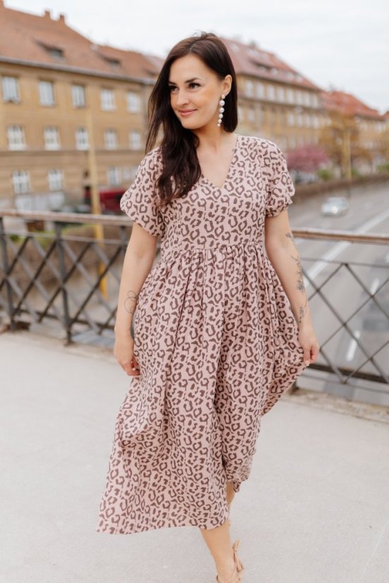 Šaty "Boho Breeze" MAMA A DCÉRA - leopard