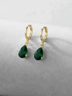 Kamienkové náušnice - smaragdové slzičky