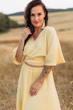 Mušelínový kimono top Elia comfy - rôzne farby a vzory