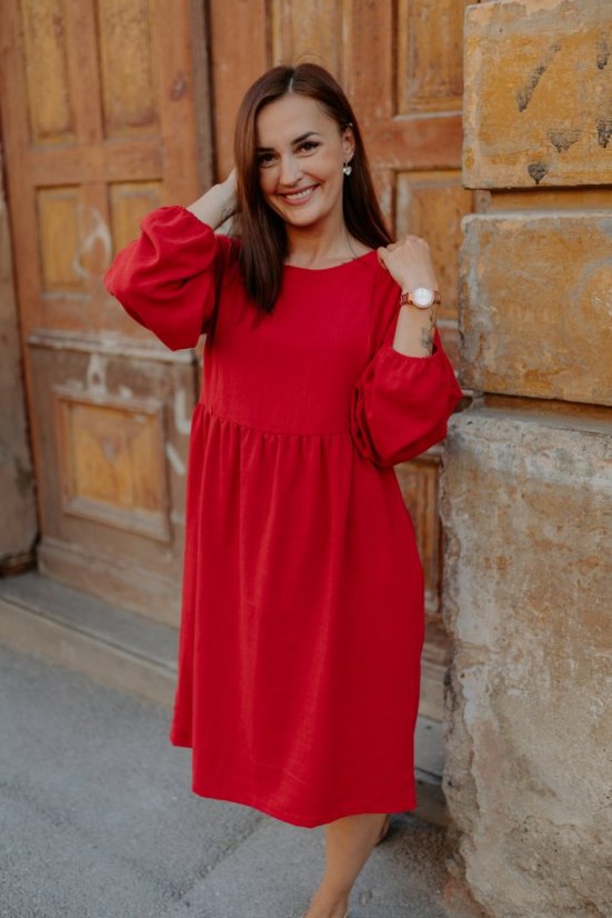Ľanové šaty "Maison Linen" MIDI - rôzne farby