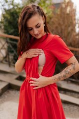 Šaty "Luna" Basic - MAMA a DCÉRA – Červené