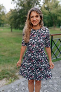 Ačkové šaty – Akvarelové margarétky