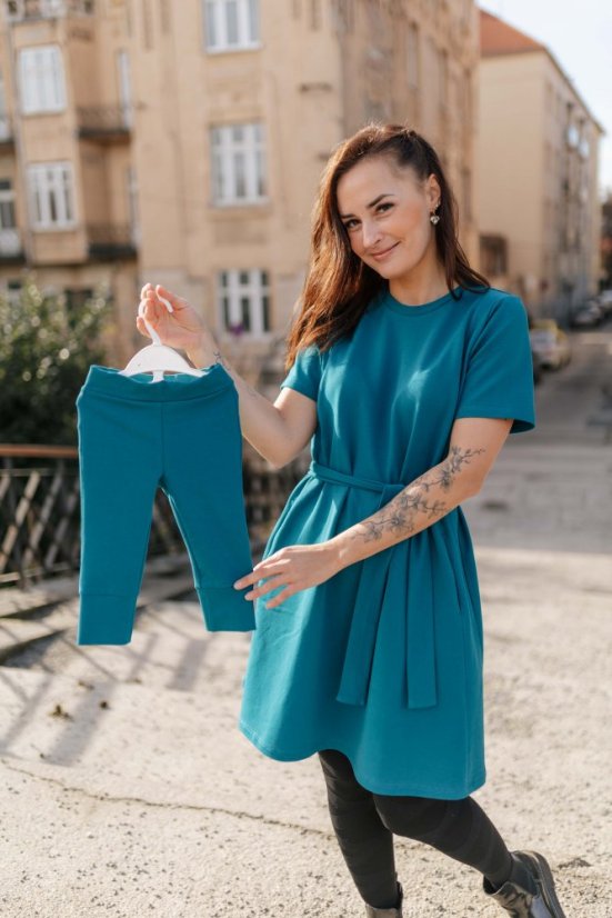 Ačkové šaty a MATCHY tepláčky MAMA a SYN/DCÉRA– Rôzne farby - Veľkosť: XXS