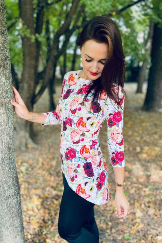 Asymetrická tunika na dojčenie – romance