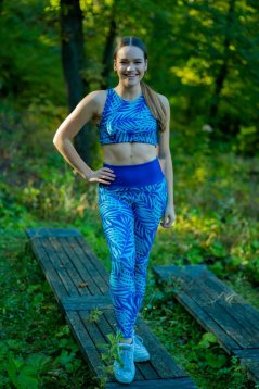 Funkčný crop top – mint leaves