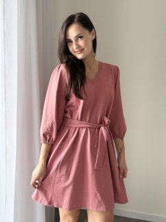 Teplákové šaty na dojčenie "Valencia" – Tmavá staroružová