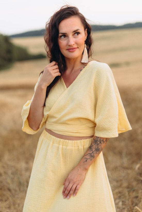 Mušelínový kimono top Elia comfy - rôzne farby a vzory