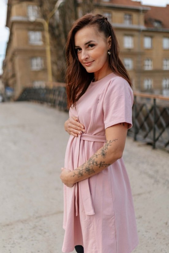 Šaty "Luna" Basic NEKOJO - MAMA a DCÉRA – Staroružová