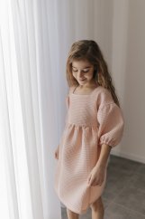 Dievčenské šaty "Maison Waffle" - baby pink
