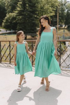 Šaty na dojčenie "Aurela romantika" MAMA A DCÉRA - tyrkysové