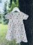 Dievčenské úpletové šaty s nazberkanou sukňou - poľné kvety