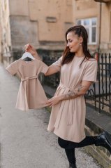 Šaty "Luna" Basic - MAMA a DCÉRA – Beige